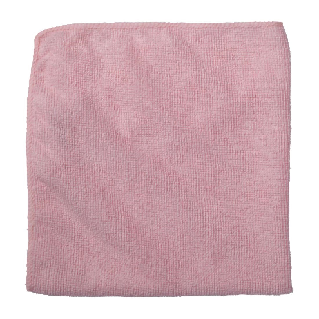 Rubbermaid Economy Microfibre Cloth Pink 400x400mm (24 Pack)