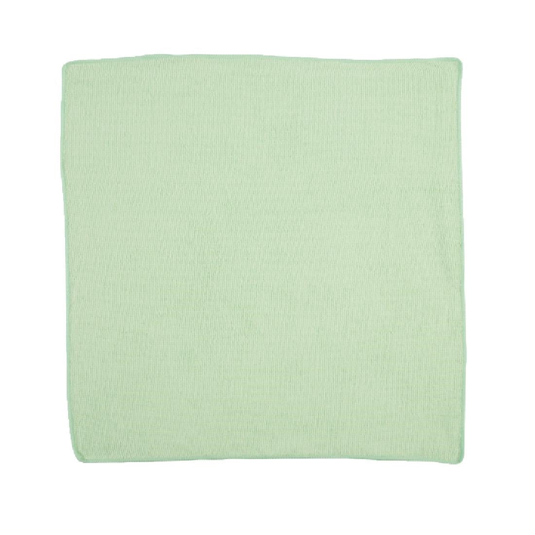 Rubbermaid Economy Microfibre Cloth Green 400x400mm (24 Pack)