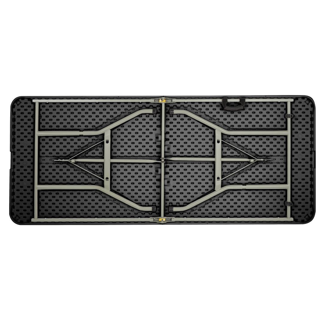 Bolero Rectangular Centre Folding Table 6ft Black