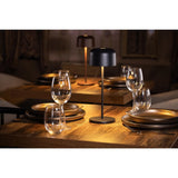 Olympia Siena Table Lamp Round Dome Black 300mm