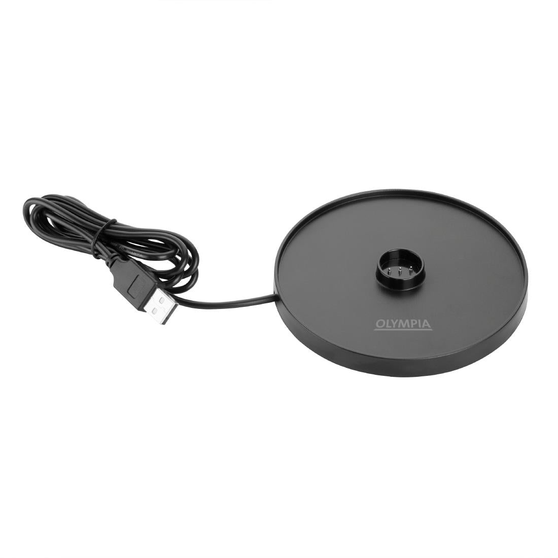Olympia Siena Table Lamp Round Dome Grey 300mm