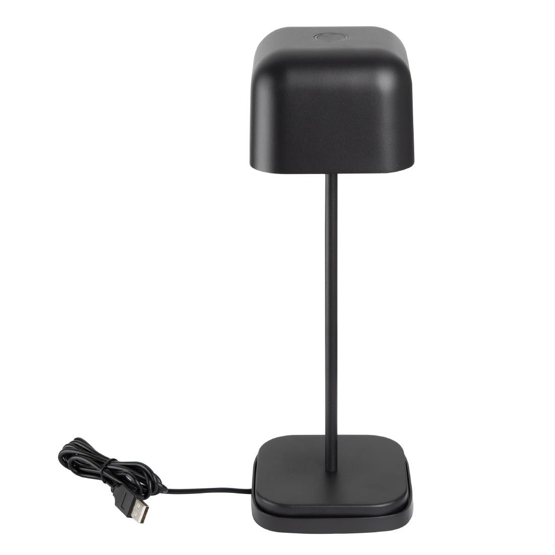 Olympia Lucca Table Lamp Squared Dome Black 300mm