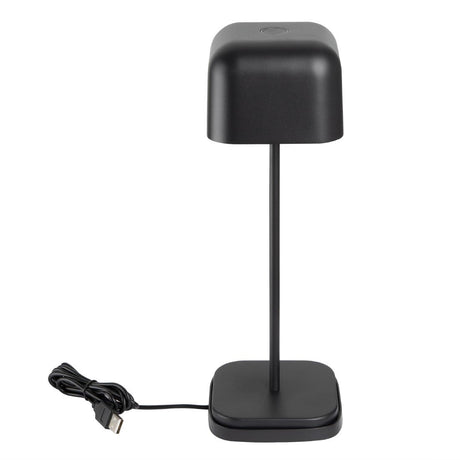 Olympia Lucca Table Lamp Squared Dome Black 300mm