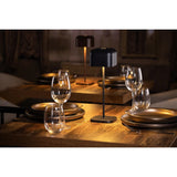 Olympia Lucca Table Lamp Squared Dome Black 300mm