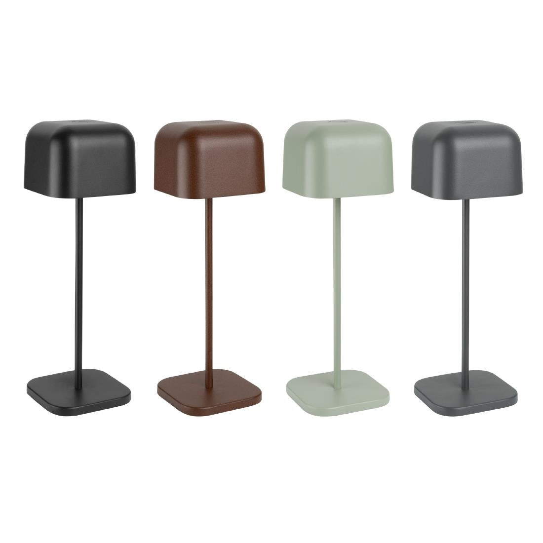 Olympia Lucca Table Lamp Squared Dome Grey 300mm