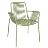 Bolero Melbourne Rope Design Arm Chairs Light Green (4 Pack)