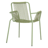 Bolero Melbourne Rope Design Arm Chairs Light Green (4 Pack)