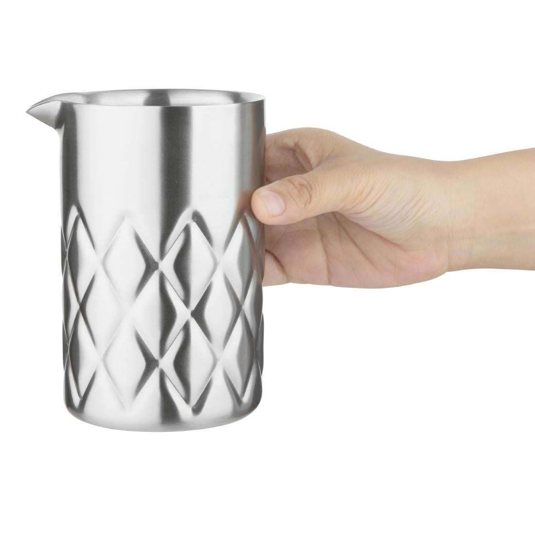 Olympia Double Wall Mixing Glass Stainless Steel 139x87mm