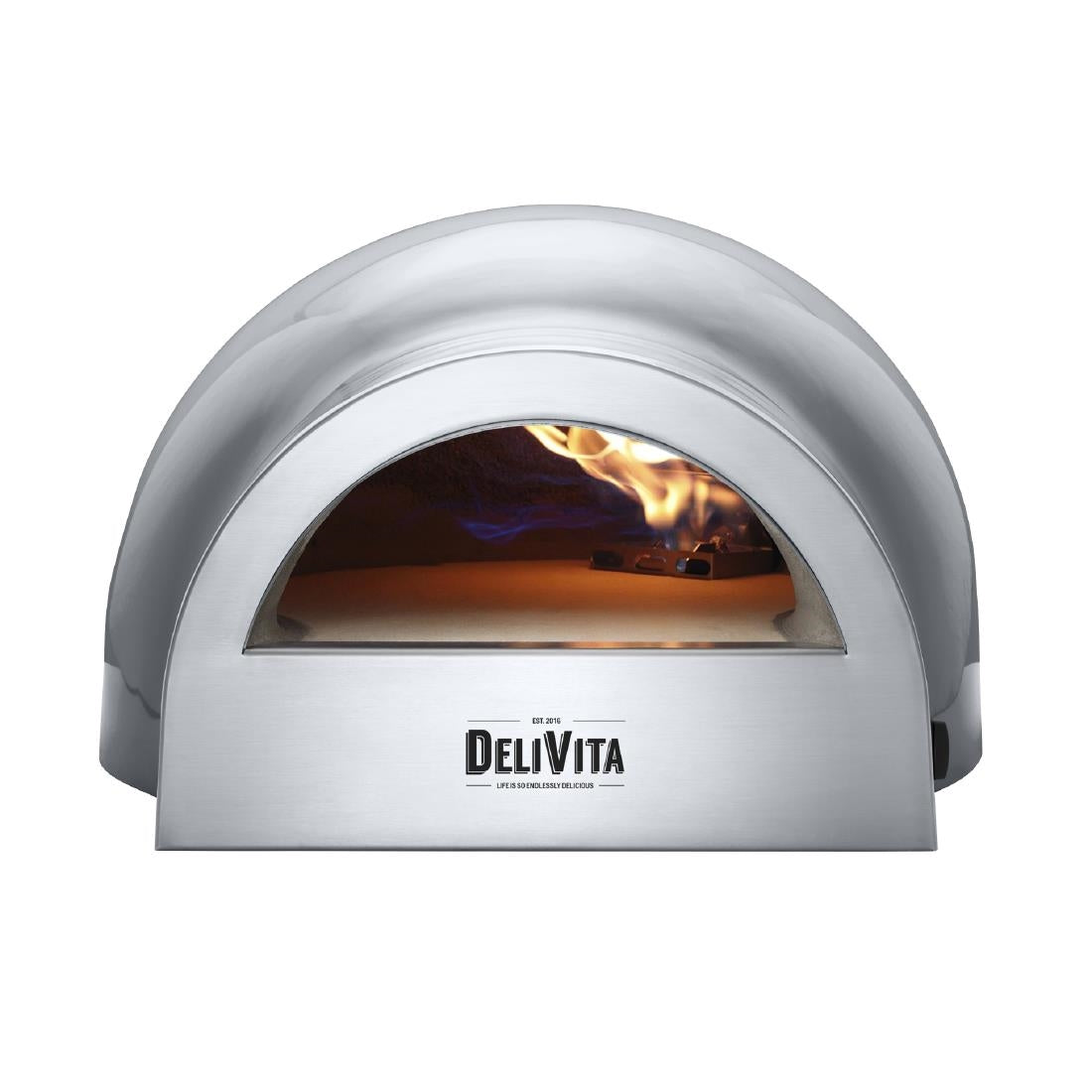 Delivita Dual Fuel Gas Pizza Oven Hale Grey