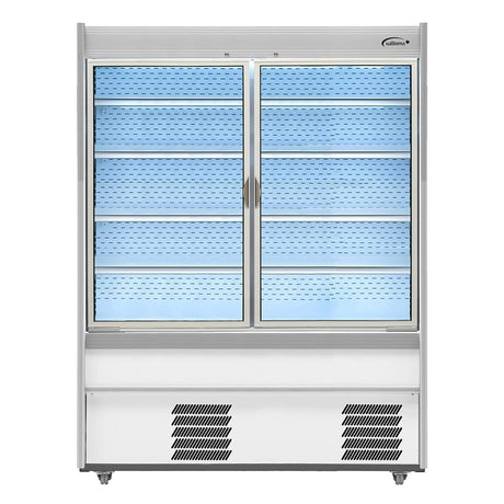 Williams M-Series Gem Multideck Fridge White with Hinged Front Door M150-WCD-HFD