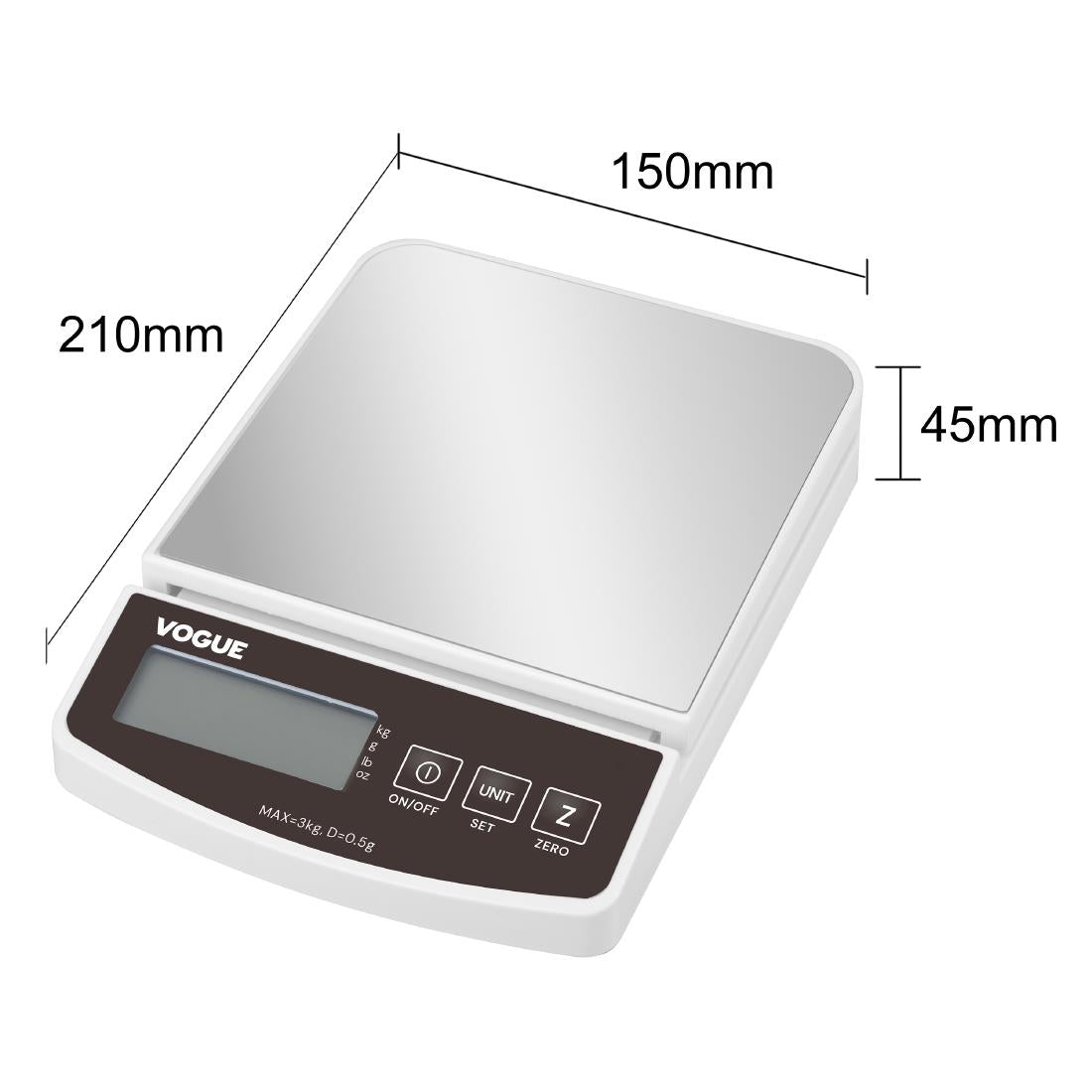 Vogue Electronic Scale 3kg