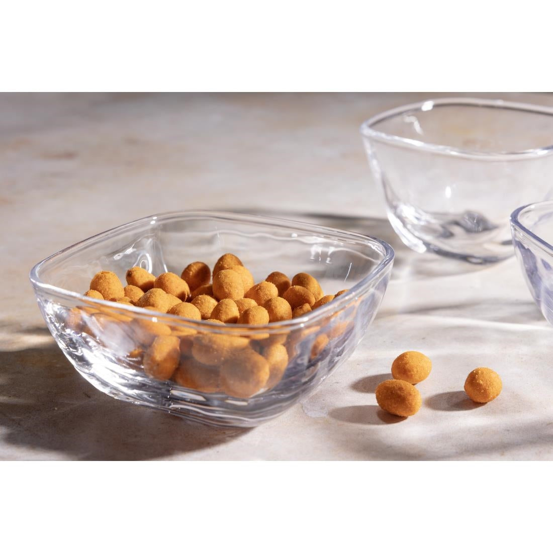 Olympia Square Glasses Low Snack Bowls (6 Pack)