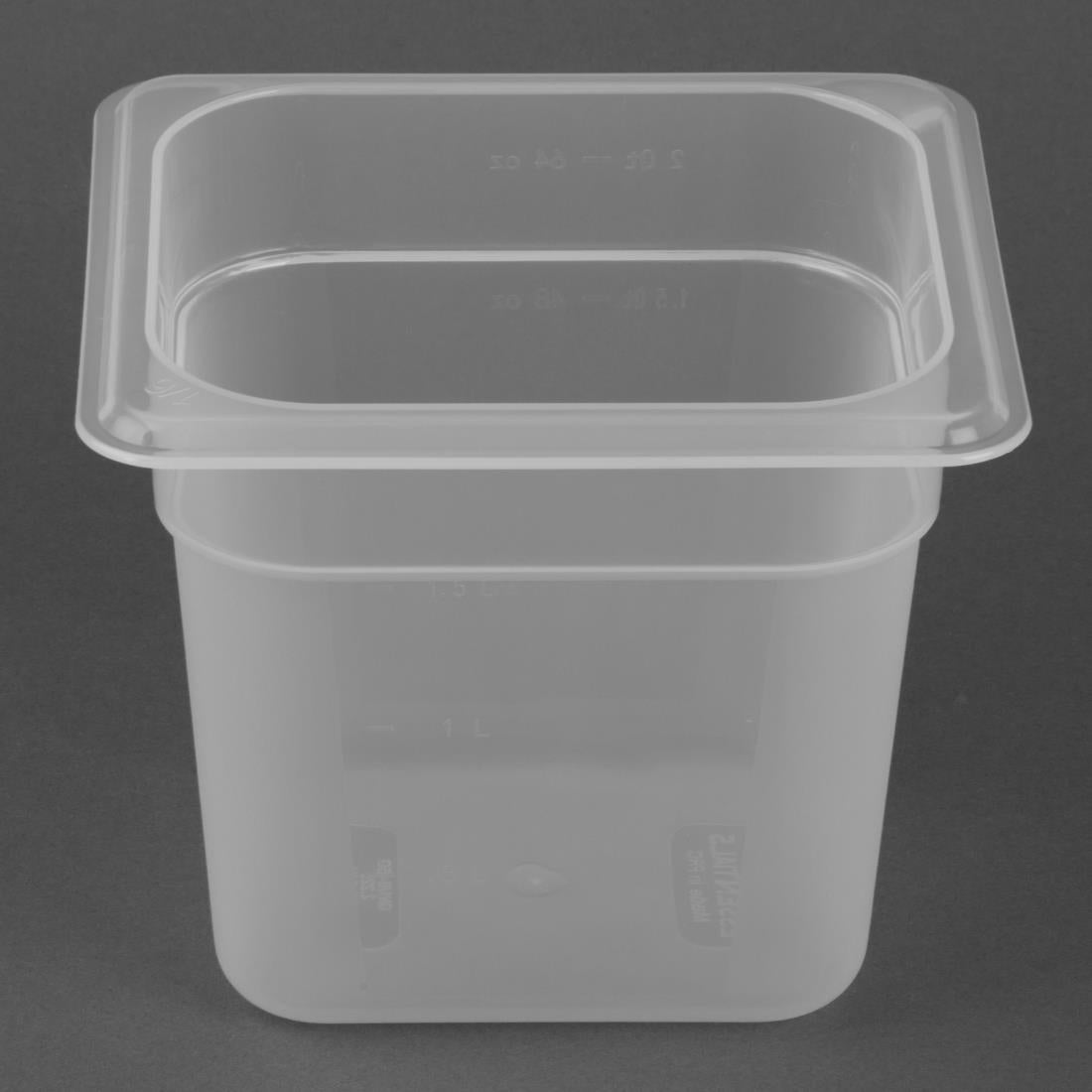 Nisbets Essentials Polypropylene 1/6 Gastronorm Container 150mm