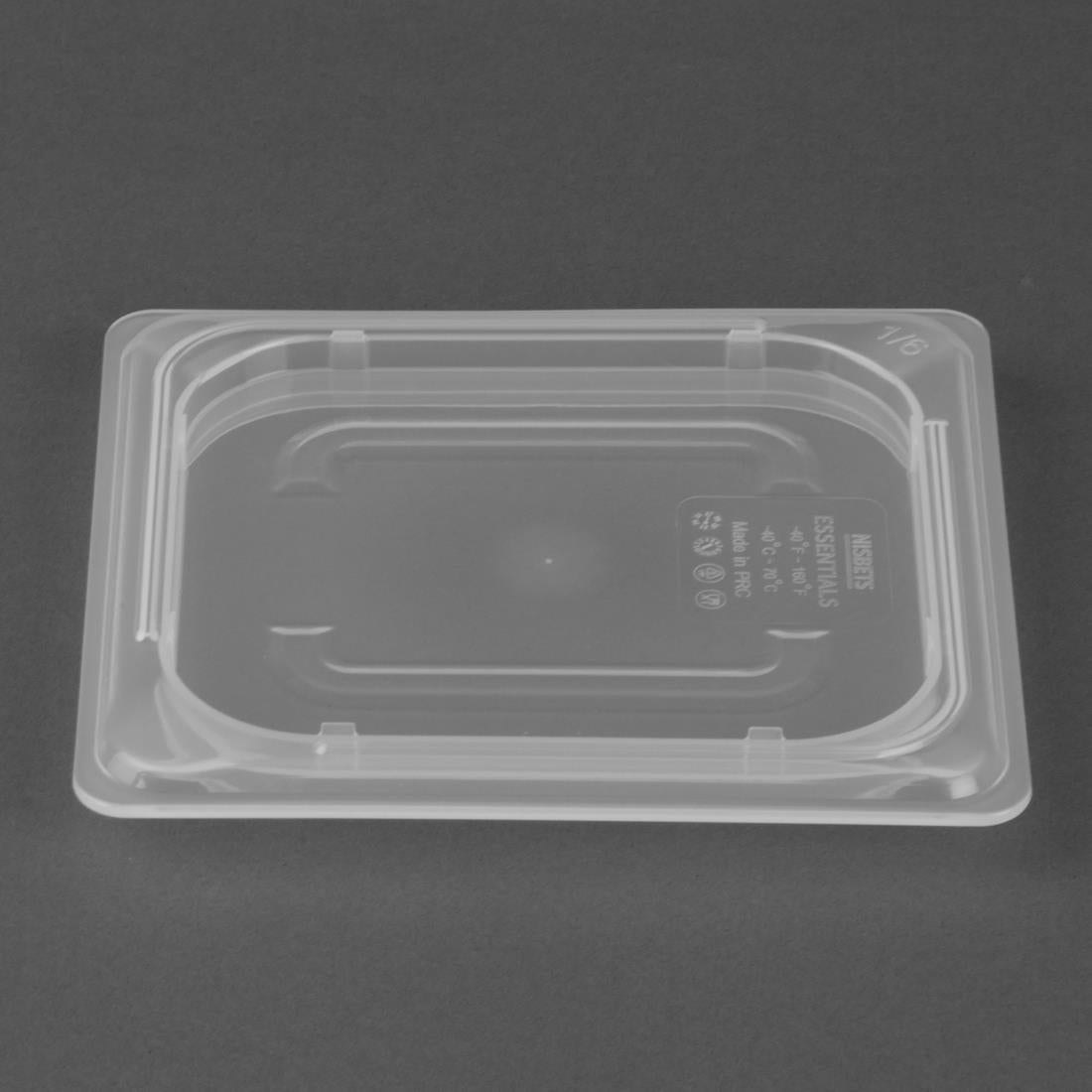 Nisbets Essentials Polypropylene Gastronorm Lid 1/6