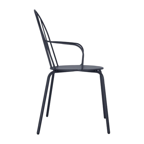 Bolero Adeline Arm Chairs Slate Blue (4 Pack)