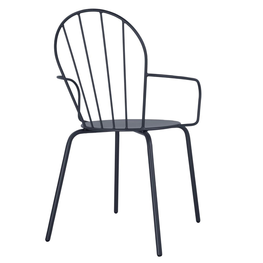 Bolero Adeline Arm Chairs Slate Blue (4 Pack)