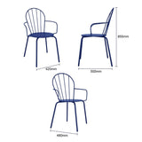 Bolero Adeline Arm Chairs Dark Navy (4 Pack)