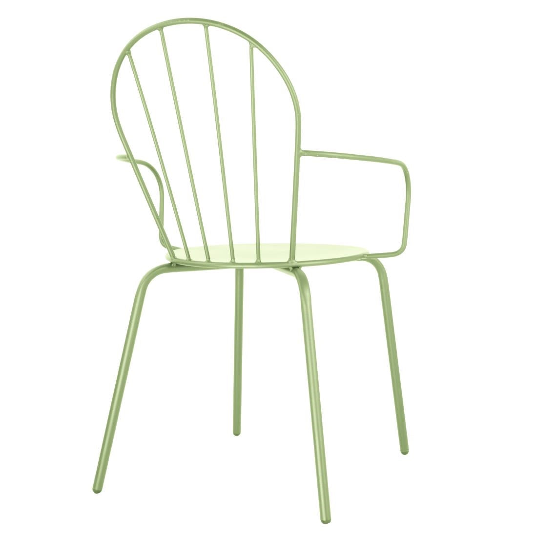 Bolero Adeline Arm Chair Light Green (4 Pack)