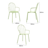 Bolero Adeline Arm Chair Light Green (4 Pack)