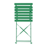 Bolero Perth Forest Green Pavement Style Steel Folding Chairs (2 Pack)