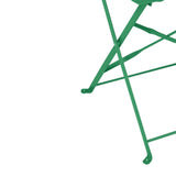 Bolero Perth Forest Green Pavement Style Steel Folding Chairs (2 Pack)