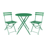Bolero Perth Forest Green Pavement Style Steel Folding Chairs (2 Pack)