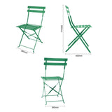 Bolero Perth Forest Green Pavement Style Steel Folding Chairs (2 Pack)