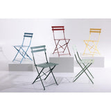 Bolero Perth Red Pavement Style Steel Folding Chairs (2 Pack)