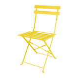 Bolero Perth Mellow Yellow Pavement Style Steel Folding Chairs (2 Pack)