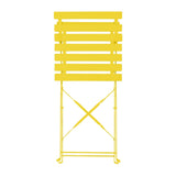 Bolero Perth Mellow Yellow Pavement Style Steel Folding Chairs (2 Pack)