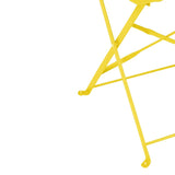 Bolero Perth Mellow Yellow Pavement Style Steel Folding Chairs (2 Pack)