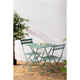 Bolero Perth Forest Green Pavement Style Steel Folding Chairs (2 Pack)