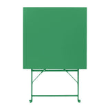 Bolero Perth Forest Green Pavement Style Steel Table Square 600mm