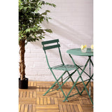 Bolero Perth Forest Green Pavement Style Steel Table Round 600mm