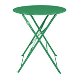 Bolero Perth Forest Green Pavement Style Steel Table Round 600mm