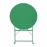 Bolero Perth Forest Green Pavement Style Steel Table Round 600mm