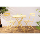 Bolero Perth Mellow Yellow Pavement Style Steel Folding Chairs (2 Pack)