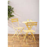 Bolero Perth Mellow Yellow Pavement Style Steel Folding Chairs (2 Pack)