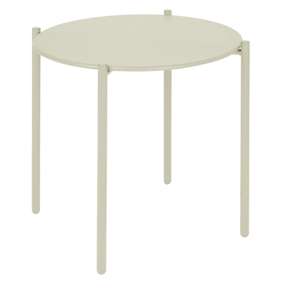 Bolero Perth Round Low Coffee Table Light Grey 450mm
