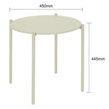 Bolero Perth Round Low Coffee Table Light Grey 450mm