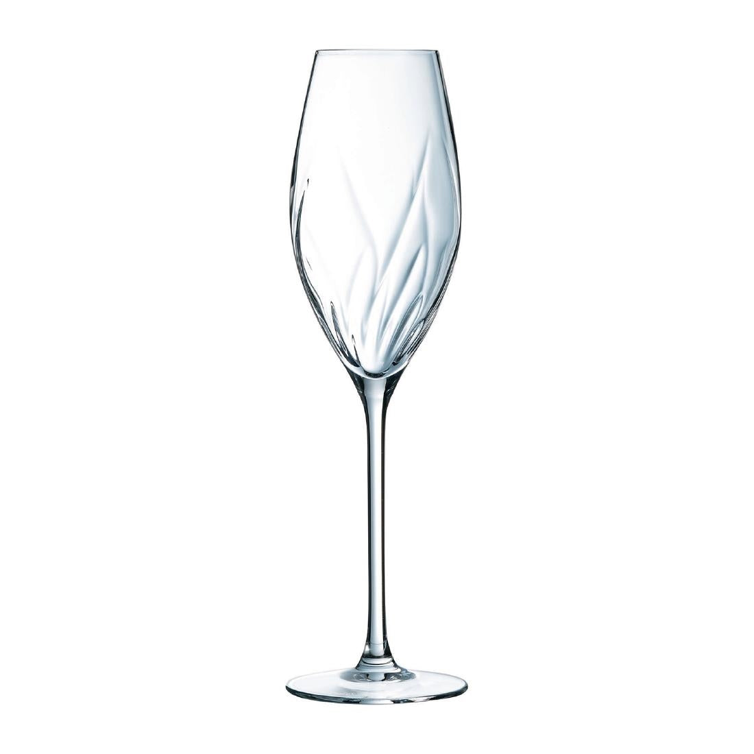 Cristal d'Arques Swirly Flute Glasses 240ml (8 Pack)