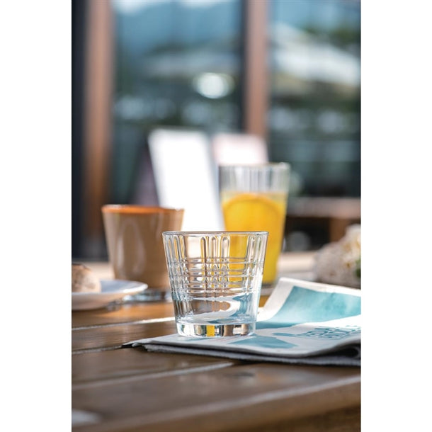 Arcoroc Stack Up Cross Old Fashioned Tumblers 260ml (24 Pack)