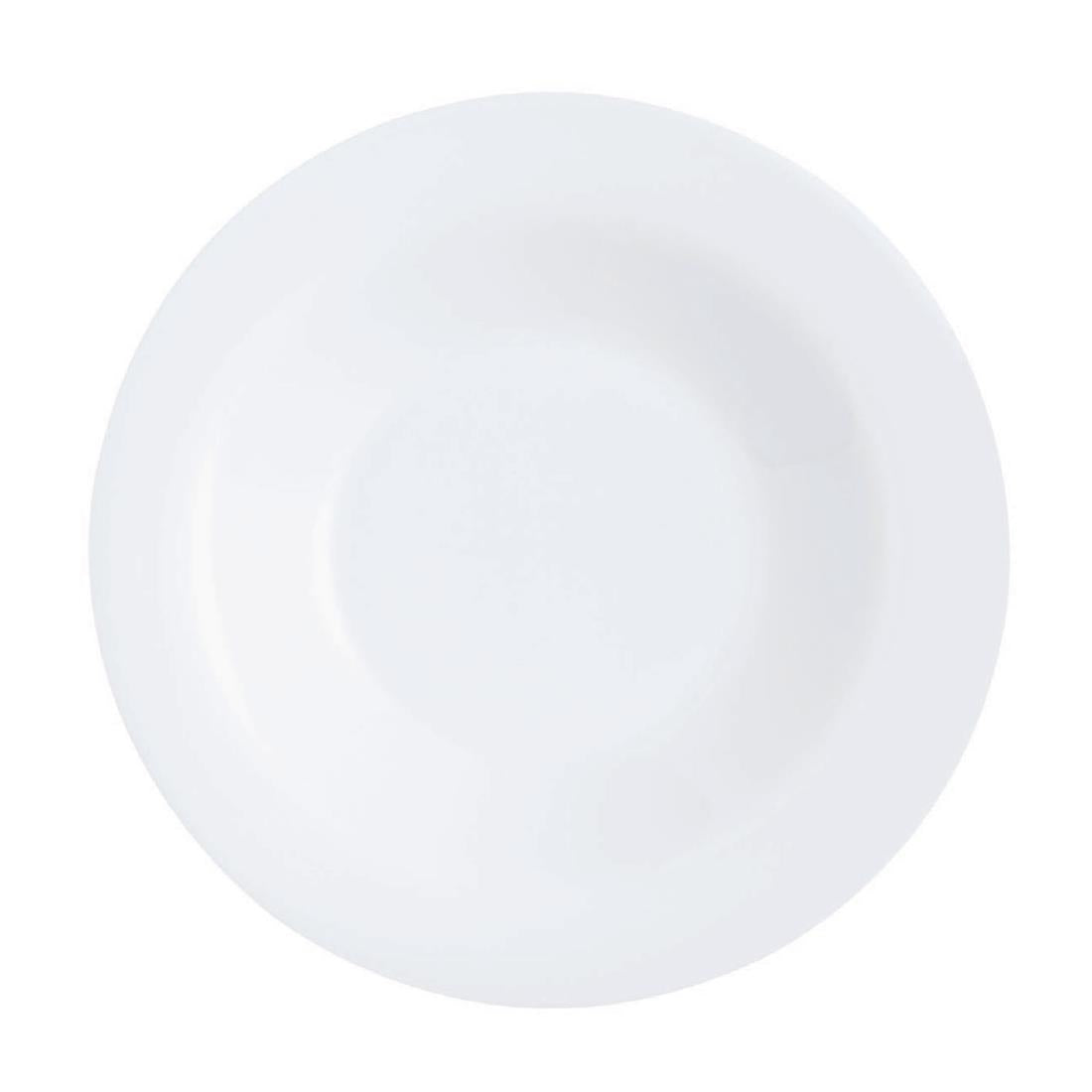 Arcoroc Intensity White Soup Plates 220mm (24 Pack)