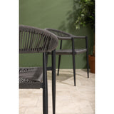 Bolero Eden PE Twist Rattan Outdoor Arm Chairs Charcoal (4 Pack)