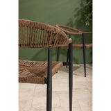Bolero Eden PE Twist Rattan Outdoor Arm Chair Natural (4 Pack)