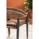 Bolero Eden PE Twist Rattan Outdoor Arm Chair Natural (4 Pack)