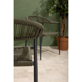Bolero Eden PE Twist Rattan Outdoor Arm Chair Green (4 Pack)