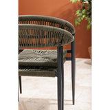 Bolero Eden PE Twist Rattan Outdoor Arm Chair Green (4 Pack)
