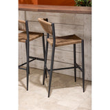 Bolero Eden PE Twist Rattan Outdoor Bar Stools Natural (2 Pack)