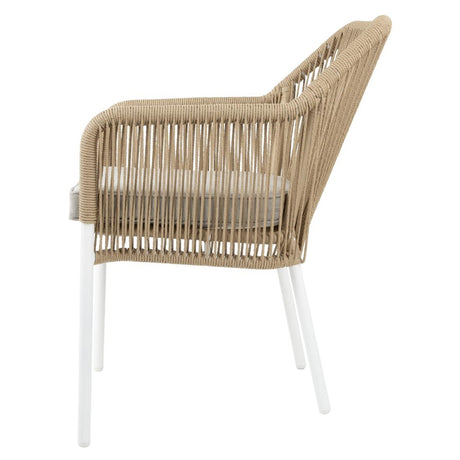 Bolero Bay PE Twist Rattan Outdoor Armchair Honey (2 Pack)